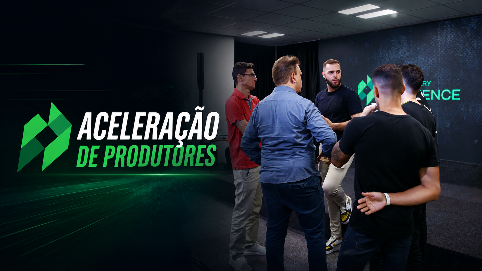 Rafael Munhoz e equipe Logzz durante sessão de Aceleração de Produtores